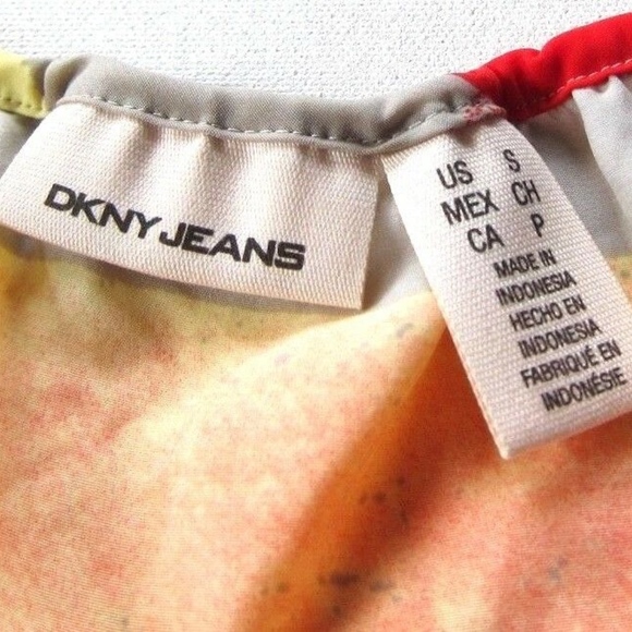 NWT Y2K Deadstock DKNY Jeans Printed Tank Dress w/ Pocket - Picture 2 of 2